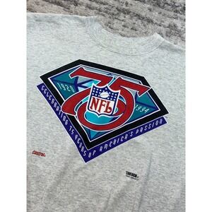 Trench Football Sweatshirt Mens XL Gray Vintage 1994 NFL 75th Anniversary USA